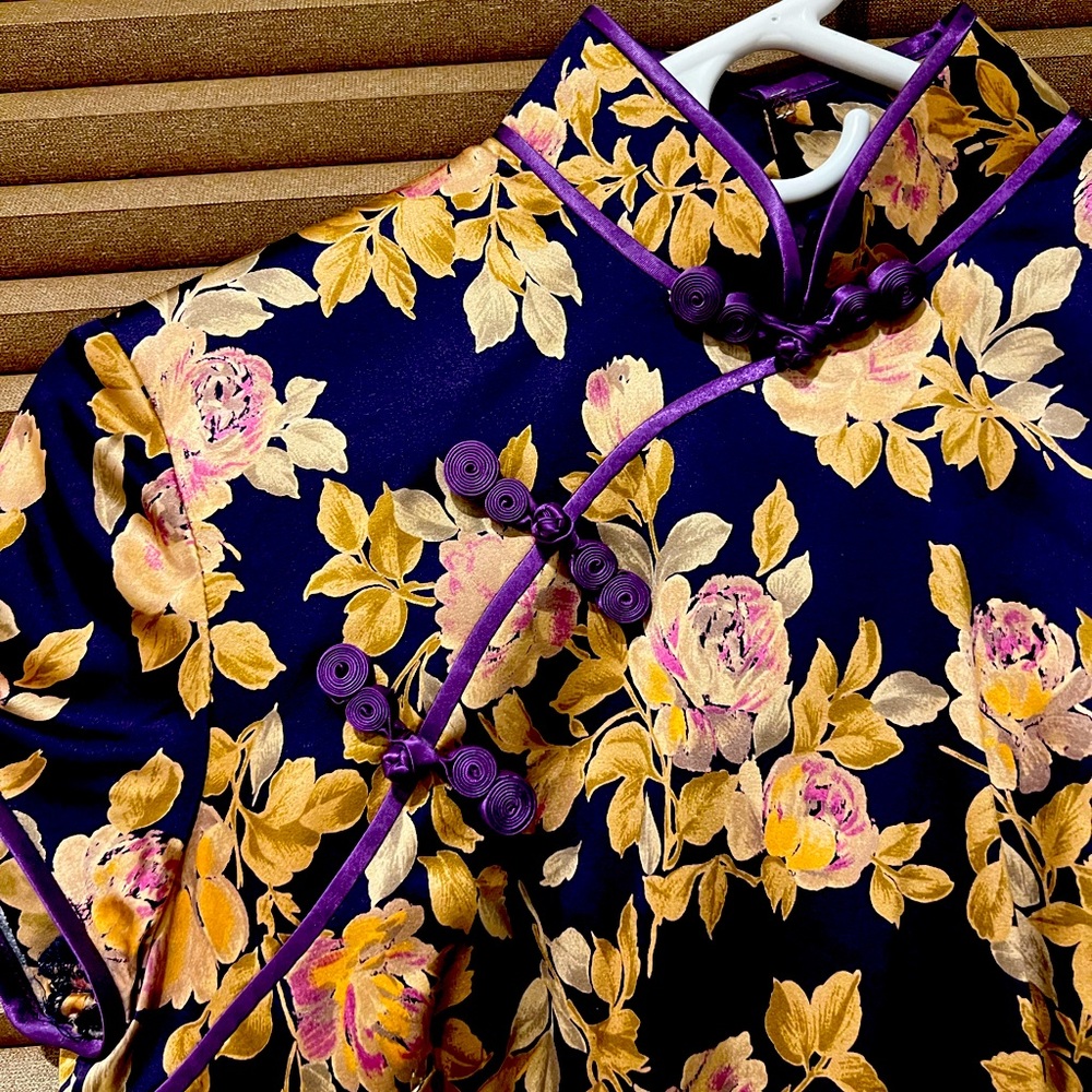 Qipao, silk, Chinese traditional dress, party dress, lunar new year dress